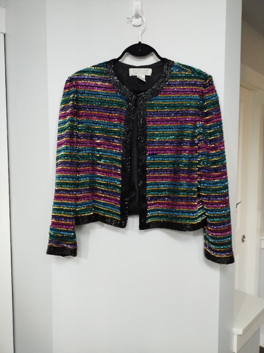 STUNNUNG beaded and sequin overcoat by Niteline